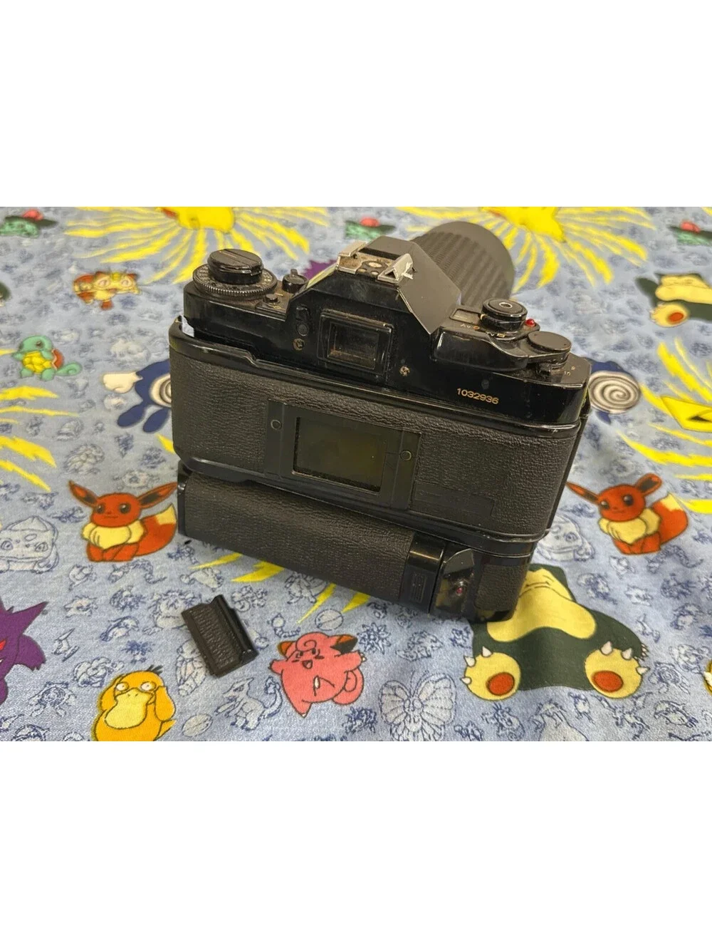 Canon A-1 Black 35mm SLR Film Camera Lens & Battery READ